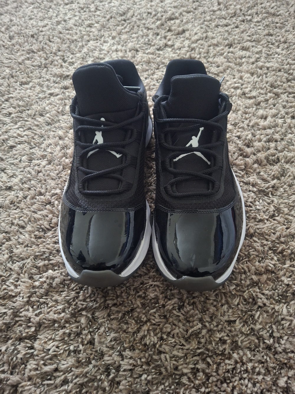 Jordan Men's Black and White Low-Top Athletic Sneakers